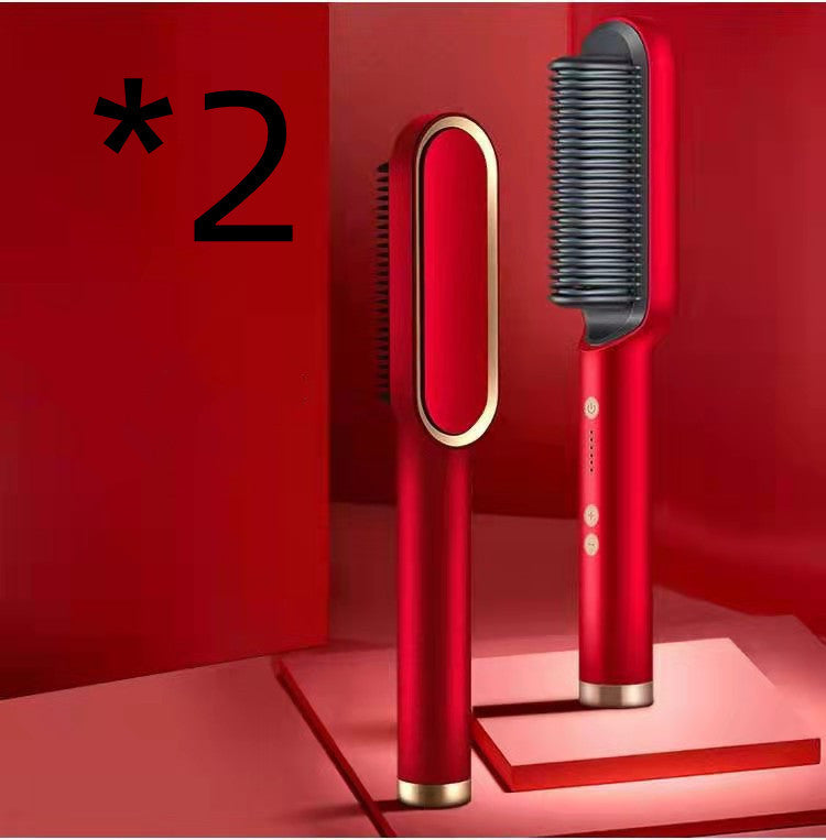 Hair Straightener Hot Comb with Anti-Scald and Negative Ion Curling Technology - Teleplus hair straightener hot comb