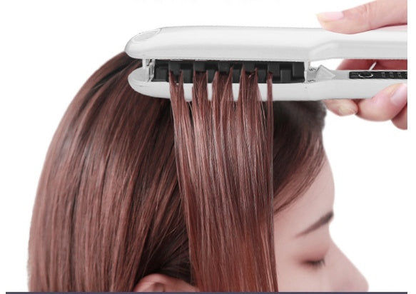 Hair Straightener with Tourmaline Ceramic Heat Conductor and Adjustable Temperature - Teleplus hair fluffy splint tin