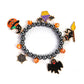 Halloween Bracelet String Beads Pumpkin Ghost - Halloween Bracelet with Pumpkin and Ghost Beads