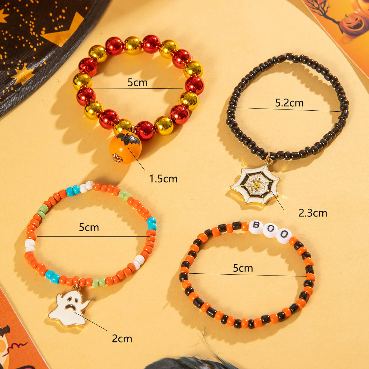 Halloween Ghost Bat Bracelet Women’s Fashion - Halloween Ghost Bat Bracelet for Women’s Fashion