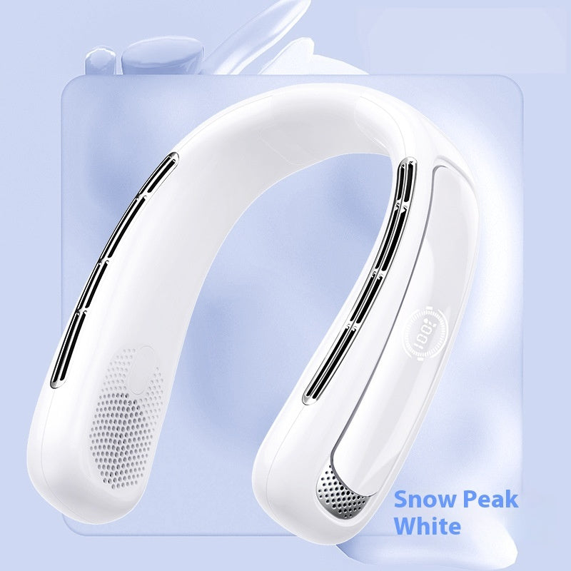 Halter Fan USB Portable Charging with Digital Display and Strong Wind Modes - halter fan usb charging portable