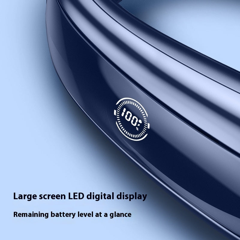 Halter Fan USB Portable Charging with Digital Display and Strong Wind Modes - halter fan usb charging portable