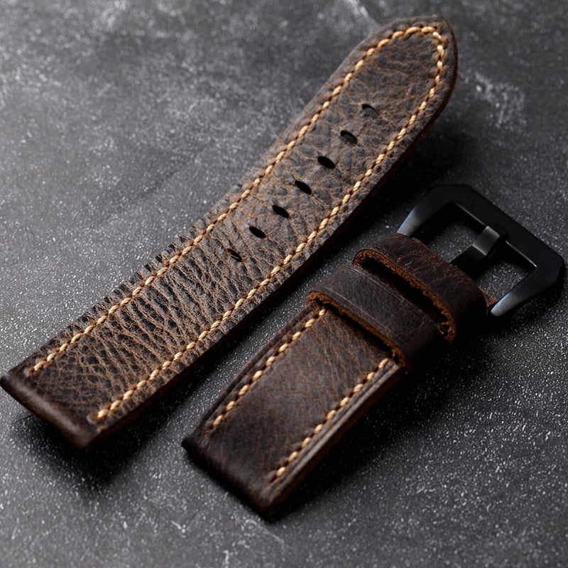 Hand-folded Head Leather Strap - Hand-Folded Head Leather Strap Watch Band Accessory