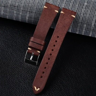 Hand Made Nubuck Leather Strap - Hand Made Nubuck Leather Watch Strap in Various Colors