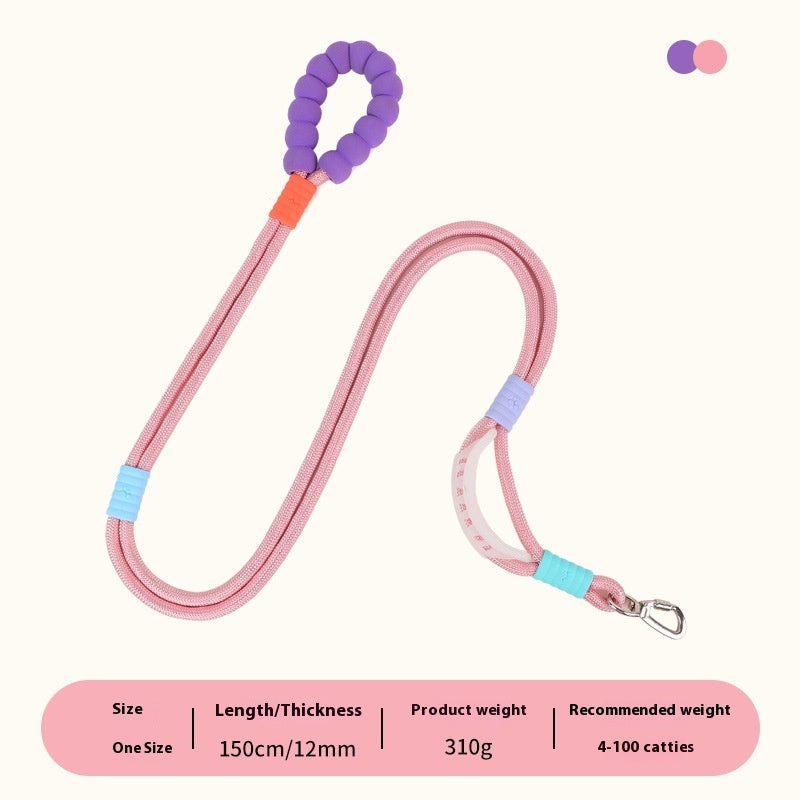 Hand Rope Carrying Strap for Pets Mint Green Grape Purple Blue Pink - carrying strap hand rope
