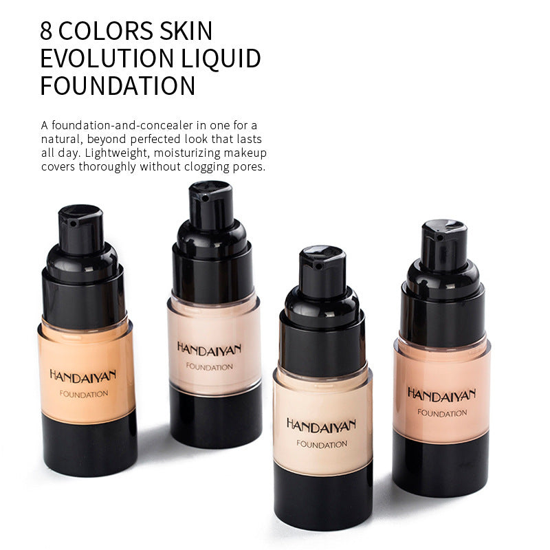 HANDAIYAN Full Cover Foundation Waterproof Moisturizer fond de teint couvrant Face Liquid Foundation Base Makeup