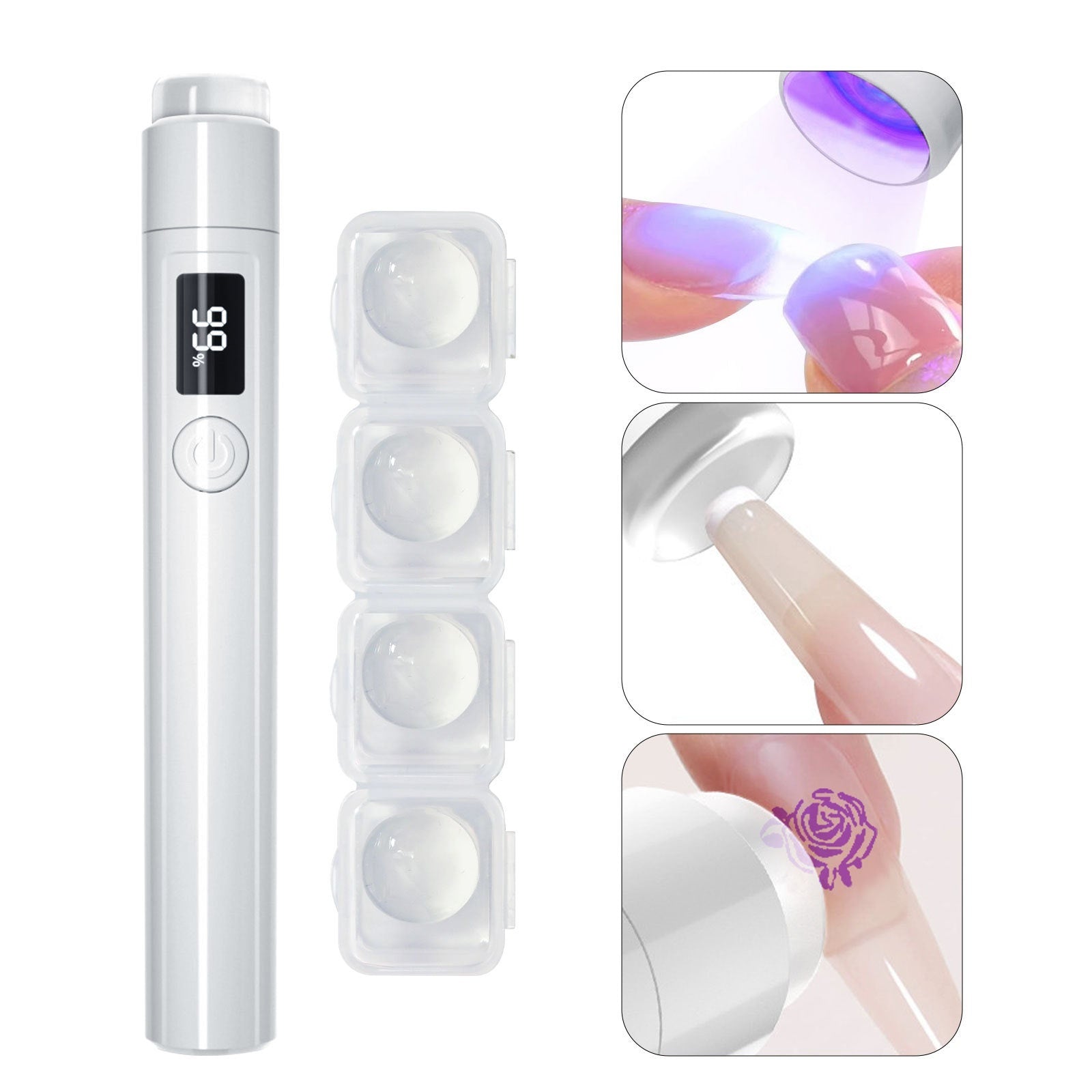 Handheld Portable Manicure Lamp with Nail Tip Heating and Silicone Storage - Teleplus handheld portable manicure word