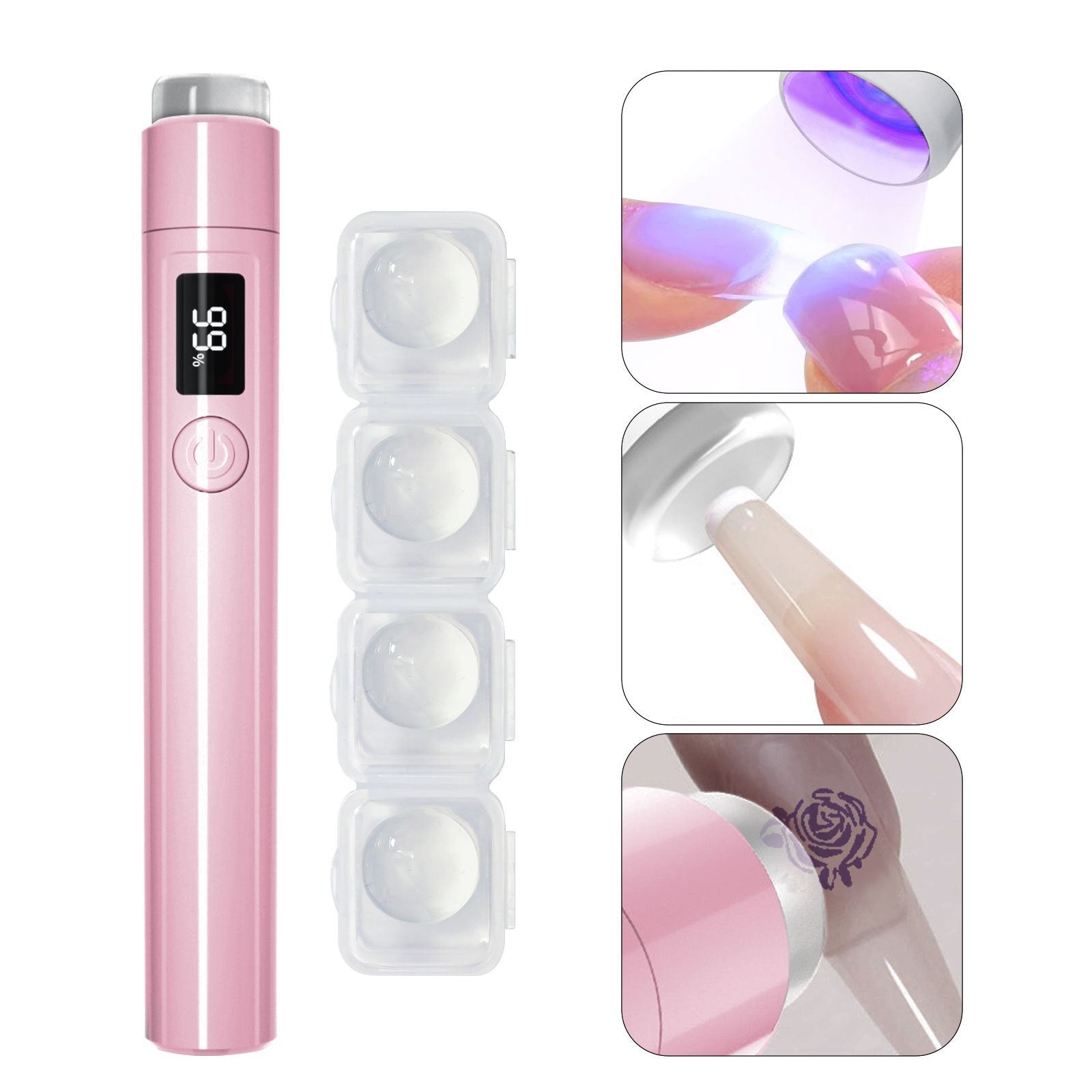Handheld Portable Manicure Lamp with Nail Tip Heating and Silicone Storage - Teleplus handheld portable manicure word