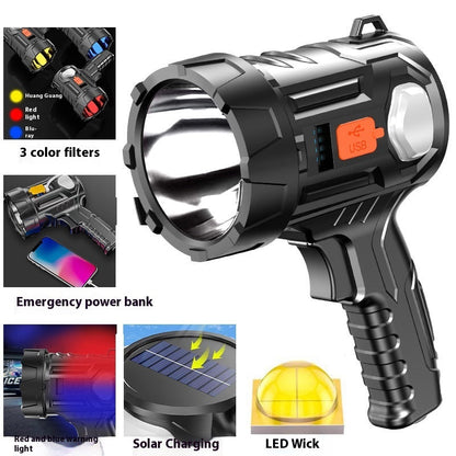 Handheld USB Rechargeable Flashlight for Outdoor Emergency and Camping - Teleplus handheld usb rechargeable flashlight