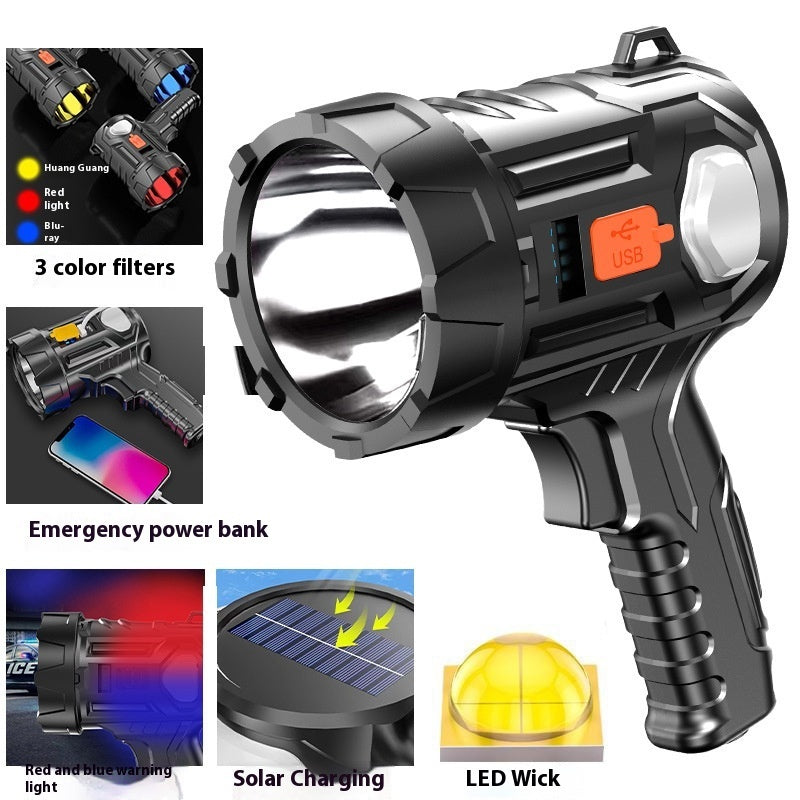 Handheld USB Rechargeable Flashlight for Outdoor Emergency and Camping - Teleplus handheld usb rechargeable flashlight