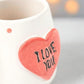 Handmade 3D I Love You Ceramic Mug 400ml Capacity for Valentine’s Day - Teleplus Valentine ceramic mug valentine’s day