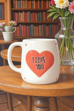 Handmade 3D I Love You Ceramic Mug 400ml Capacity for Valentine’s Day - Teleplus Valentine ceramic mug valentine’s day