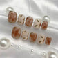 Handmade Camellia Wearing Fake Nails with Removable Nail Stickers and Glue - Teleplus handmade camellia wearing nail