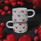 Handmade Ceramic Heart Mug Set for Love and Connection - Teleplus handmade ceramic heart mug valentine’s day set
