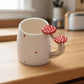 Handmade Ceramic Mug with Mushroom Handle 400ml Rustic Forest-Inspired Design - handmade ceramic mug mushroom handle