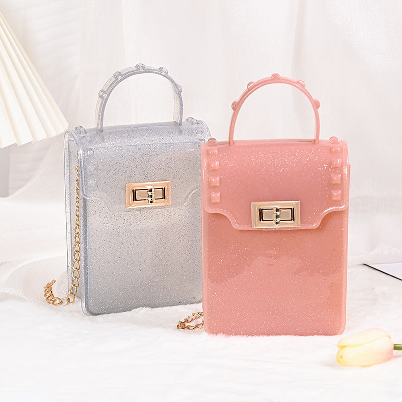 Handmade Creative Gel Bag Treatment Dripping Oil Pink Silver for United States Customs - Teleplus united states chf