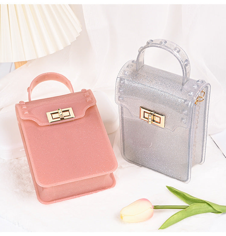 Handmade Creative Gel Bag Treatment Dripping Oil Pink Silver for United States Customs - Teleplus united states chf