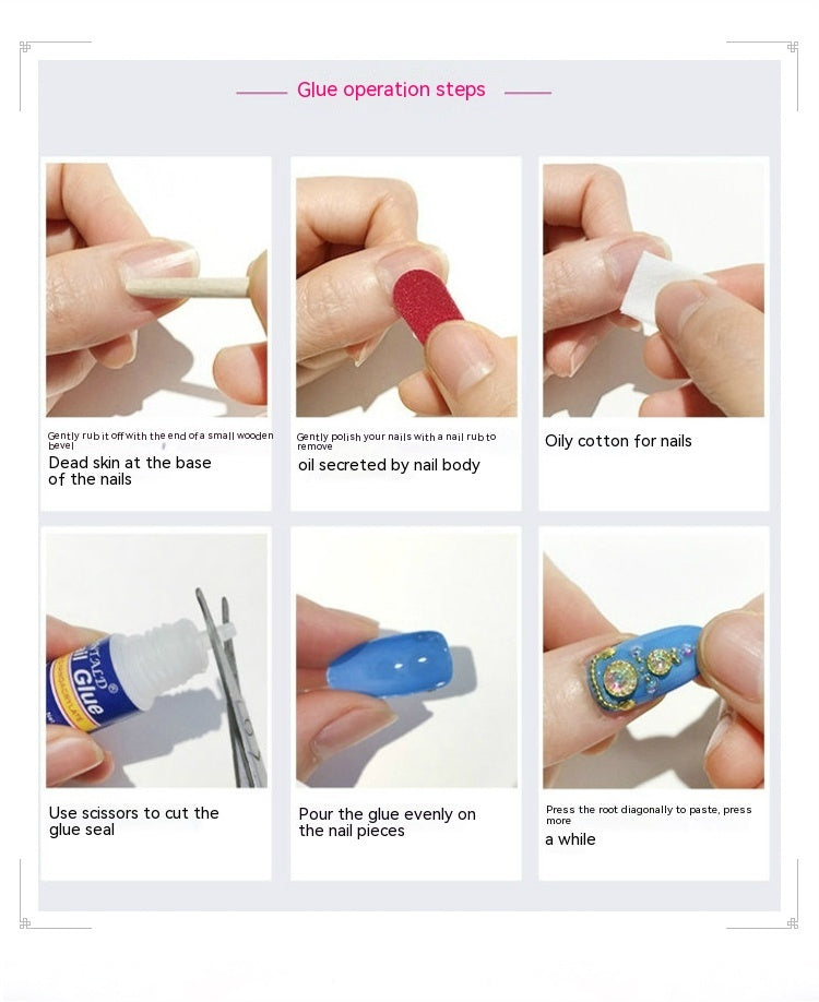 Handmade Detachable Almond Nail Stickers with Gold Armor Design - Teleplus handmade detachable almond wear nail stickers