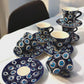 Handmade Evil Eye Coffee Cup Set for Turkish Rituals - handmade evil eye turkish coffee cup set