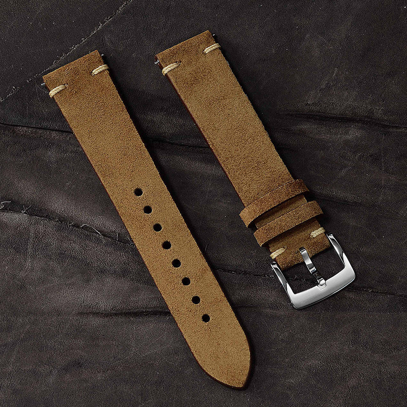 Handmade leather strap - Handmade Leather Strap 20mm for Watches