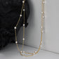 Handmade S925 Sterling Silver Shell Pearls Necklace Twin Beads Sweater Chain - Shine Bright Like a Shell with Sterling