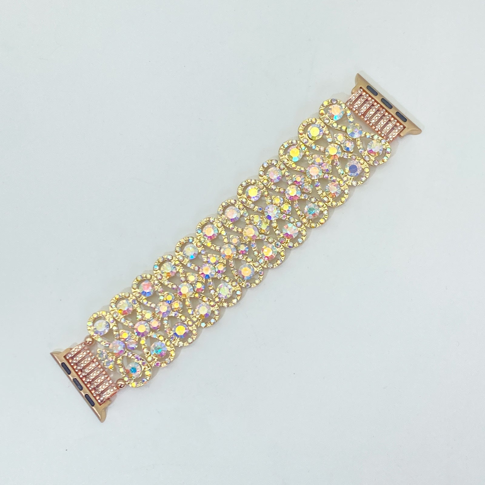 Handmade Smart Watch Strap with Crystal Glass for Apple Devices - handmade smart watch glass crystal