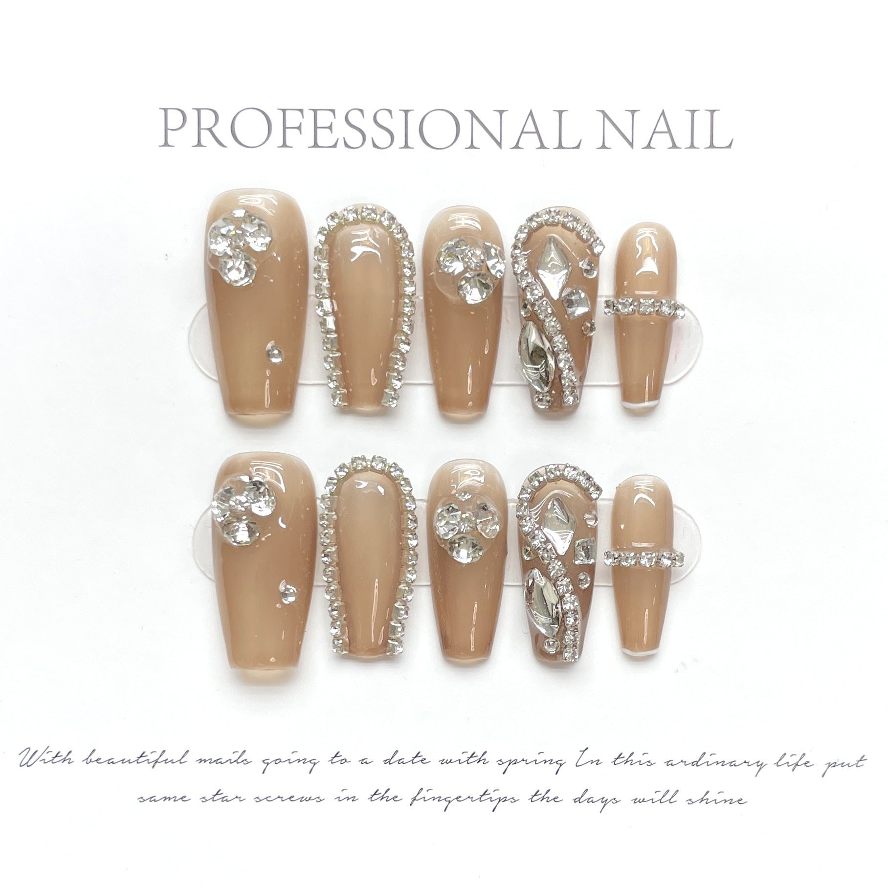 Handmade Strawberry Sweetheart Nail Stickers with Starry Sky and Leopard Print - Teleplus for Cute Nails handmade