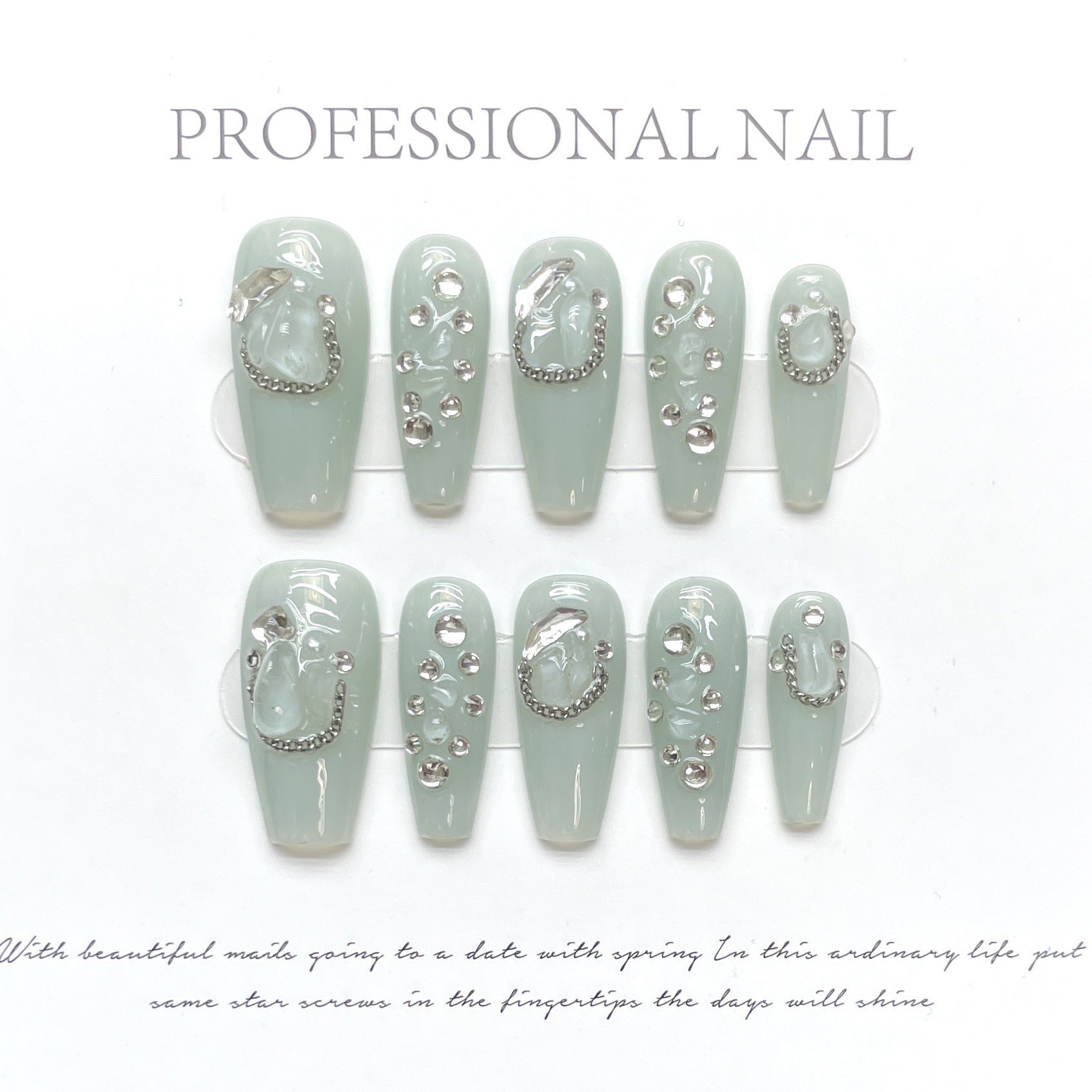 Handmade Strawberry Sweetheart Nail Stickers with Starry Sky and Leopard Print - Teleplus for Cute Nails handmade