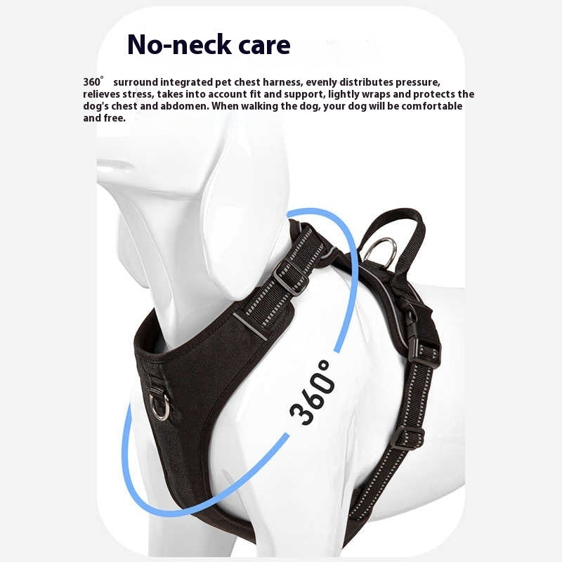 Hands-Free Pet Leash with Adjustable Breast Strap for Chest Circumference XS S - Teleplus [chest circumference breast