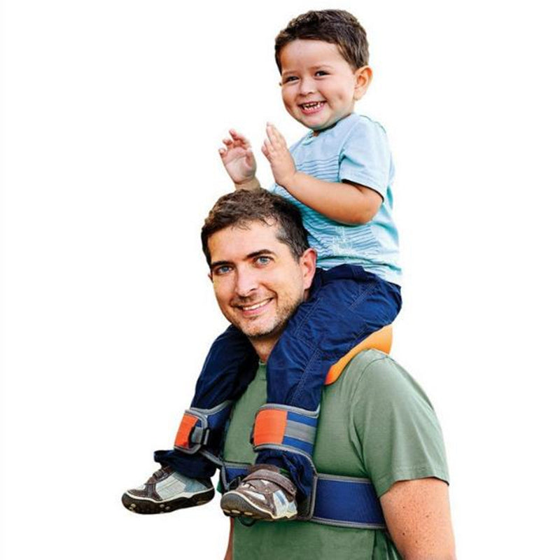 Hands-Free Shoulder Carrier with Ankle Straps and Cushioned Hip Seat Nylon Child Strap Rider travel back frame infant