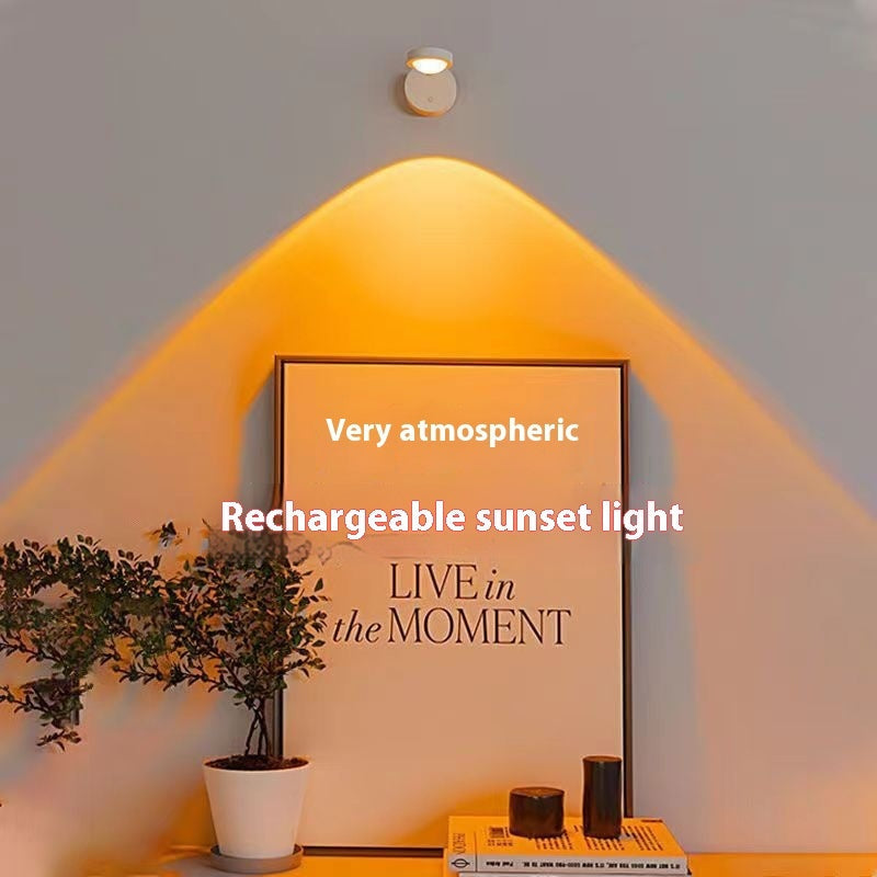 Hanging Rechargeable Sunset Light with Movable and Small Night Lamp Features - Teleplus hanging rechargeable sunset