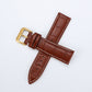 Head Layer Leather Bamboo Knot Pattern Watch Strap Accessories - Head Layer Leather Watch Strap in Bamboo Knot Design