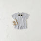 Heart Printing Short Sleeve Suit Korean Style Baby Boys’ And Girls’ Clothing Two-piece Set - Korean Style Short