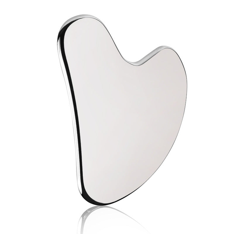 Heart-Shaped Alloy Beauty Massage Scraping Plate for Face and Body - Teleplus heart-shaped alloy beauty massage