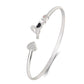 Heart-shaped Full Of Diamond Bracelet Silver Plated Love - Heart-Shaped Love Bracelet Silver Plated with Diamonds