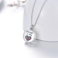 Heart Urn Engraved Cremation Necklace for Ashes in Sterling Silver - Heart Urn Necklace That Sparkles and Remembers