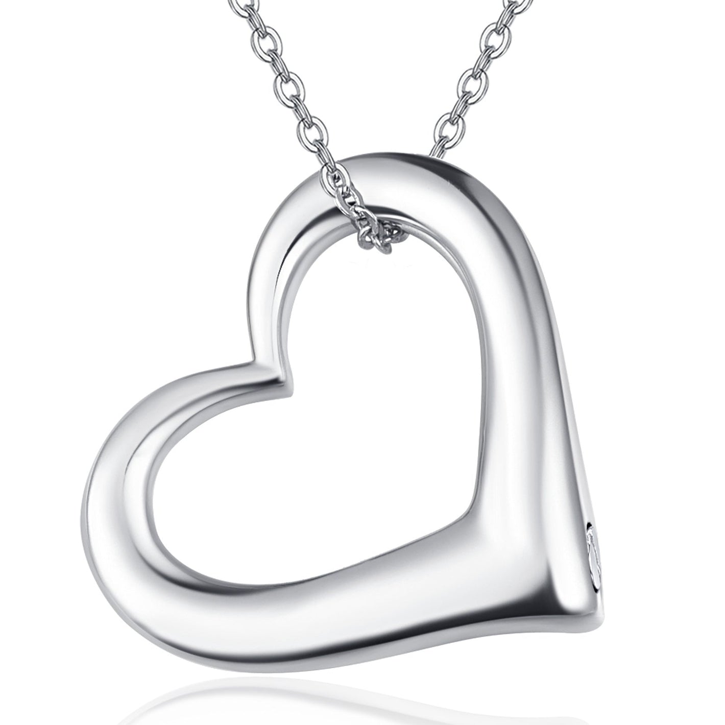 Sterling Silver Heart Urn Necklace with Secure Screw Top for Keepsakes - in Keepsake Joy heart urn necklace sterling