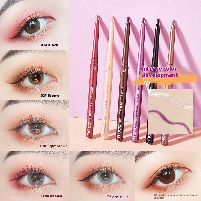 Heartbeats Color Eyeliner Ultra-Fine Waterproof Sweat-Proof Liquid Makeup - Teleplus heartbeats color eyeliner