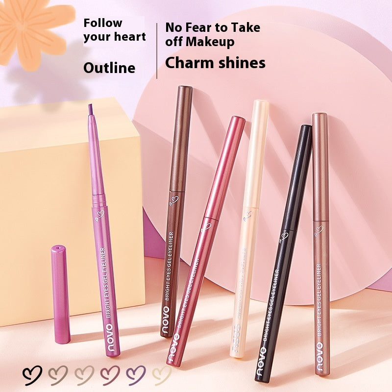 Heartbeats Color Eyeliner Ultra-Fine Waterproof Sweat-Proof Liquid Makeup - Teleplus heartbeats color eyeliner