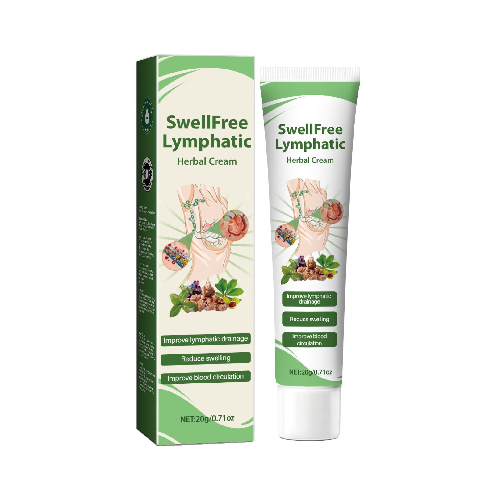 Herbal Body Care Glycerol Cream for Lymph Dredging and Collaterals - herbal body care cream lymph dredging collaterals