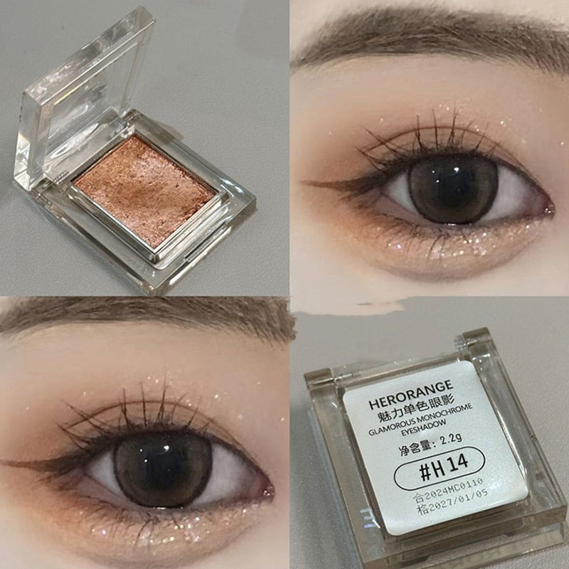 Herorange Charm Monochrome Eyeshadow Palette in Low Saturation Shimmer and Universal Colors - Teleplus low saturation