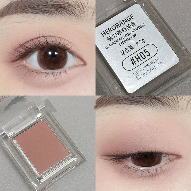 Herorange Charm Monochrome Eyeshadow Palette in Low Saturation Shimmer and Universal Colors - Teleplus low saturation