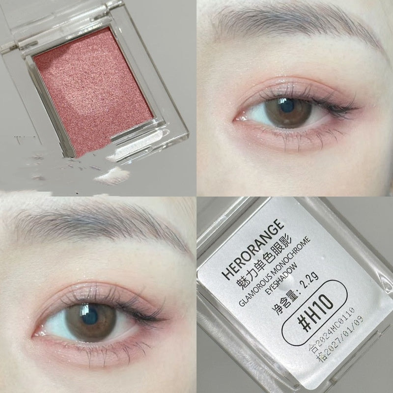 Herorange Charm Monochrome Eyeshadow Palette in Low Saturation Shimmer and Universal Colors - Teleplus low saturation