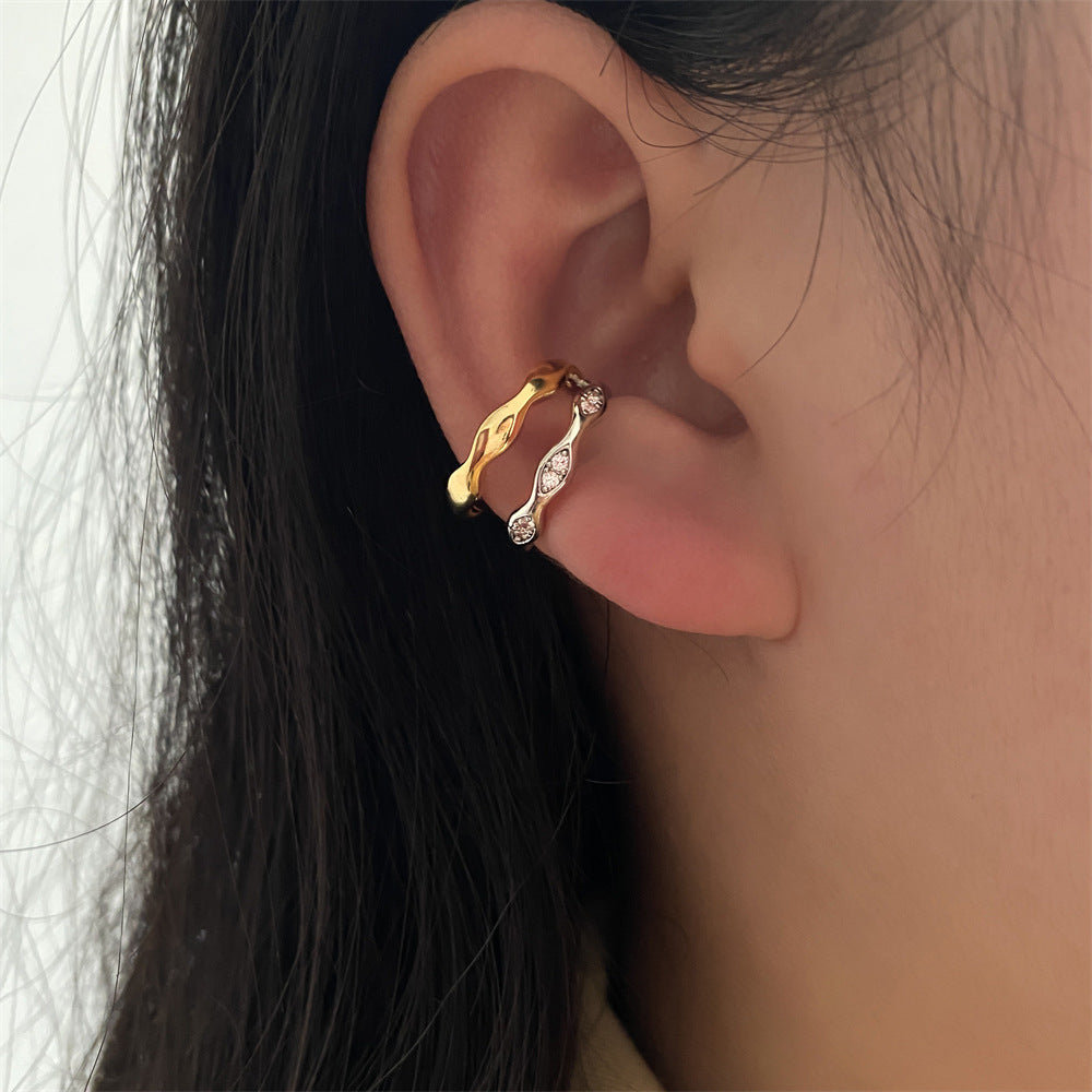 Online Zircon Treatment Jewelry in Gold and White Plated for the United States - Hexagon Earrings That Shine Like a New