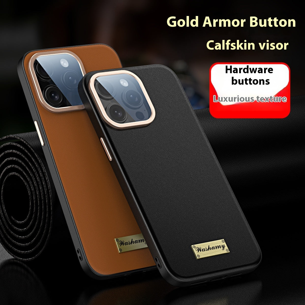 Genuine Lambskin Leather Wallet for Men in Golden Brown or Elegant Black US Shipping - Luxury Cover Phone Classy Yet