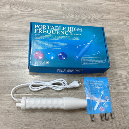 White High Frequency Eutic Facial Care Device for Physical Therapy Ozone - Zap Acne Away with high frequency physical