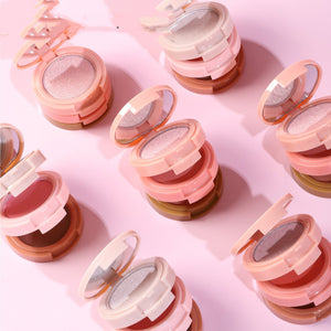 High Gloss Powder Blusher for Skin Brightening and Facelift 3in1 - Teleplus high gloss powder blusher facelift