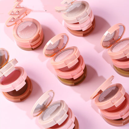 High Gloss Powder Blusher for Skin Brightening and Facelift 3in1 - Teleplus high gloss powder blusher facelift