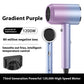 High Power Electric Hair Dryer Household with Gradient Purple and Blue Light - Teleplus electric hair dryer household