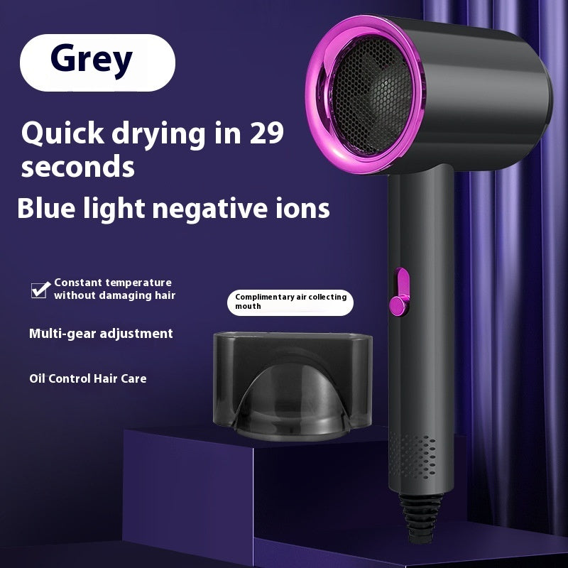 High Power Electric Hair Dryer Household with Gradient Purple and Blue Light - Teleplus electric hair dryer household
